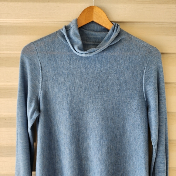 Eileen Fisher blue tencel knit sweater - Picture 2 of 13
